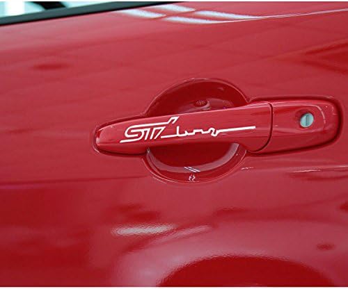 Aulyn 4 Pcs St Car Door Handles Stickers Car Decals for Handle (White)