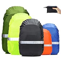 Frelaxy Hi-Visibility Backpack Rain Cover 100% Waterproof Upgraded Ultralight Backpack Cover with Reflective Strip, Anti-Slip Cross Buckle Strap, for Hiking, Camping, Biking, Outdoor Activities