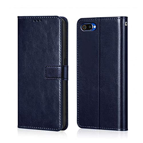 WOW Imagine Realme C2 Flip Case | Leather Finish | Inside TPU with Card Pockets & Stand | Magnetic Closure | Shock Proof