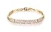 Girl Era Gold Plated 6 Set of Square Clear Crystal Bling Tennis Bracelet Charm Gold Bracelets