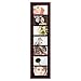 Adeco PF0274 Decorative Walnut Color Wood Wall Hanging Picture Photo Frame, 7 Divided Openings of 4x6 inches each