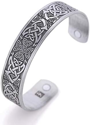 cooltime Maltese Trinity Cross Bangle Bracelet Celtic Symbol Jewelry for Men Women