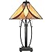 Quoizel TF1180TVA Asheville Multicolor Stained Glass/Tiffany Table Lamp, 2-Light 150 Total Watts, 25