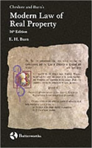 Cheshire And Burn S Modern Law Of Real Property Burn E H 9780406983046 Amazon Com Books