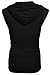 Coofandy Men 's Casual Hooded Sleeveless Tank Tops, Type-1 Black, Small