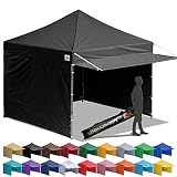 ABCCANOPY Canopy Tent 10 x 10 Pop-up Instant Shelters Commercial Portable Market Canopies with Matching Sidewalls, Weight Bags, Roller Bag,Bonus Canopy Awning
