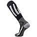 Pure Athlete Ski Socks Warm Merino Wool - Best Lightweight Thin Ski Snowboard Sock Women Men (1 Pair - Black/Grey, Small-Medium)