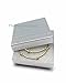 The Display Guys~ Pack of 100 Cotton Filled Cardboard Paper Silver Jewelry Box Gift Case - Silver Foil (3 1/2x3 1/2x1 inches #33)