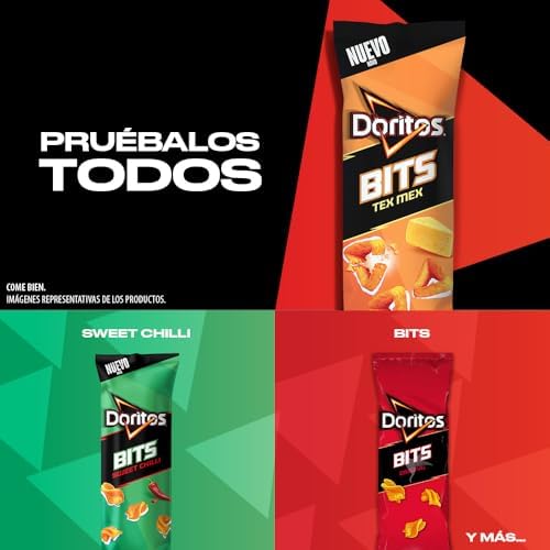 Bits Tex Mex Snack Crunchy Cheese Sabor, Saquinho Individual de Snacks, 80g