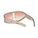 WOWSUM Oversize Fashion Pearl Sunglasses for Women Inspired Brand Designer (pink)