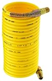 Amflo 4-12 Lightweight 1/4" x 12' Nylon Recoil Air Hose Stores Itself When The Job is Done - Ideal for Home, Shop, and Industrial Use