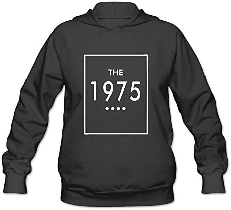 Women's THE 1975 Letters Print Sports Sweatshirts Black