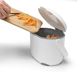Addis 2.5L Compost Caddy White and Metallic view 3