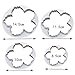 Palksky Set of 4 Large Peony Fondant Mold/Flowers Cookie Cutter for Gumpaste Sugarcraft Wedding Cake Decoration