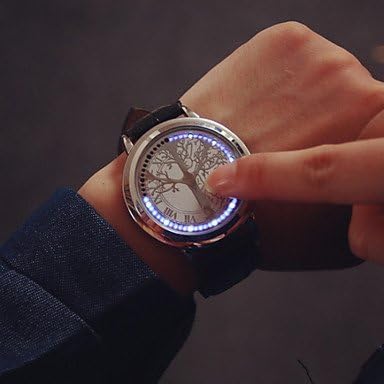touch screen led couple watch