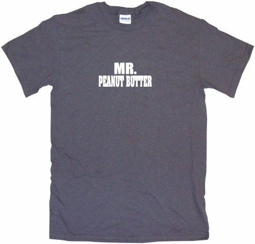 Mr Peanut Butter Big Boy's Kids Tee Shirt Youth Medium-Charcoal