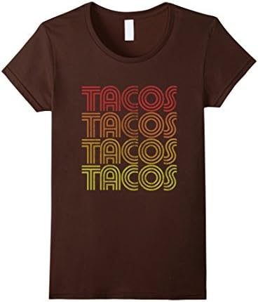 Women's Vintage Taco Tuesday shirt Retro Tacos t-shirt  Large Brown