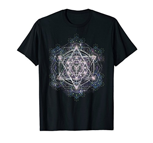 Mega Geometric Sacred Geometry ShirtsMetatron Cube Sacred Geometry Shirt - Spiritual Yoga T-shirt T-ShirtOEKO-TEX STANDARD 100