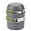 Cozyswan Pique-nique Camping Randonnée Pédestre Pot Pan Cookware Extérieur Casseroles de Cuisine 2 Pièces