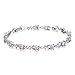 WOSTU Women Tennis Bracelets Luxury White Gold Plated Bracelet with Sparkling Cubic Zirconia Xmas Gifts for Her