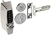 Kaba Simplex 7100 Series Metal Mechanical Pushbutton Auxiliary Lock with Thumbturn, 25mm Tubular Deadbolt, Flat Front Face Plate, 70mm Backset, Satin Chrome Finish