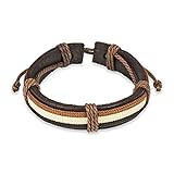 Leather Bound Bear Pride Flag Bracelet - LGBT Gay Bear Pride