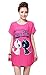 Mooncolour Women's Causal Loose Plus Size Batwing Sleeve Floral Tee Shirt Dress