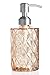 Easy-Tang 12 Oz Soap Dispenser for Kitchen,Bathroom - Refillable Wash Hand Liquid Clear Glass Bottle with Stainless Steel Pump,Ideal for Containers,Dish Detergent,Essential Oil,Shampoo Lotion (Amber)