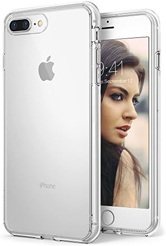 iPhone 7 Plus Case, iPhone 8 Plus Case, GANJOY Apple iPhone 7/8 Plus Case Shock-Absorption Bumper and Anti-Scratch Clear Back for iPhone 7 Plus, iPhone 8 Plus (Clear)