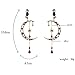 Crescent Moon Long Tassel Crystal Stud Earring 5.4 Inch Kaariag Punkin Jewelry
