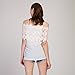 Lisli Women Sexy White Off Shoulder Embroidery Lace Crochet Chiffon Tops Blouse Casual T-Shirt (XL)