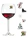 Simply Charmed Wine Charms and Magnetic Glass Markers Fun for Winter with Snowman, Snowflake, Puppy Dog and more - Set of 6