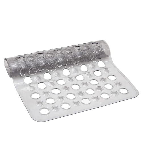 Kenney KN67245 Vinyl Bubble Bath Mat, Shower Mat, Tub Mat with Suction Cups and Large Drain Holes for Use Inside the Bathroom Shower, 27