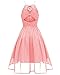 Sunvary Prom Cocktail Dresses Short Lace Chiffon Bridesmaid Open Back Dress for 2018 Graduation Daily Summer Wear-L-Pink