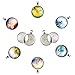 Accmor 40 Pcs Pendant Tray with 40 Pcs 25mm Glass Cabochons, Round Bezel Pendant Blanks Pendant Bases, 1 inch/25mm Jewelry Making Pendants for Photo Pendant Craft, Total 80 Pcs