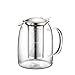 Tea Pot with Infusers for Loose Tea, Glass Teapot for Stovetop, Clear Borosilacate Glass Tea Pot with Infuser and Lid, Heat Resistant, Gifts for Tea Lovers, 1000 ml/35 oz