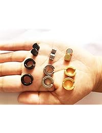Assorted Stainless Steel No Piercing Clip On Earrings,8MM Magnetic No Piercing Earrings Studs for Non Pierced Ears,Hypoallergenic