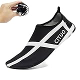 CIOR Men and Women Barefoot Skin Aqua Shoes Anti-Slip Multifunctional Water Shoes For Beach Pool Surf Yoga Exercise,SACT1706,Black,44.45
