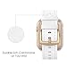 Simpeak Band for Apple Watch with Case 42mm, Genuine Leather iWatch Band Replacement Strap with Metal Apple Watch Case for 42 mm Apple Watch Series 3 Series 2 Series 1, White