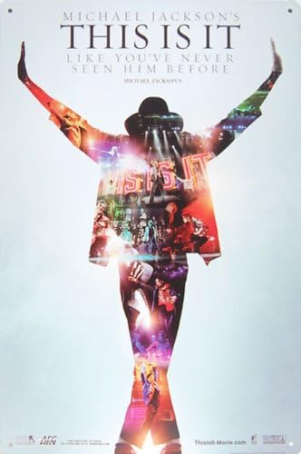 Michael Jackson's This Is It, Metal Tin Sign, Vintage Style Wall Ornament Coffee &amp; Bar Decor, 20 X 30 Cm.