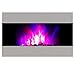 Finether 1500W Adjustable Wall Mounted Electric Fireplace Heater with 3D Patented Flame, 7 Color Changeable LED Backlight and Remote Control