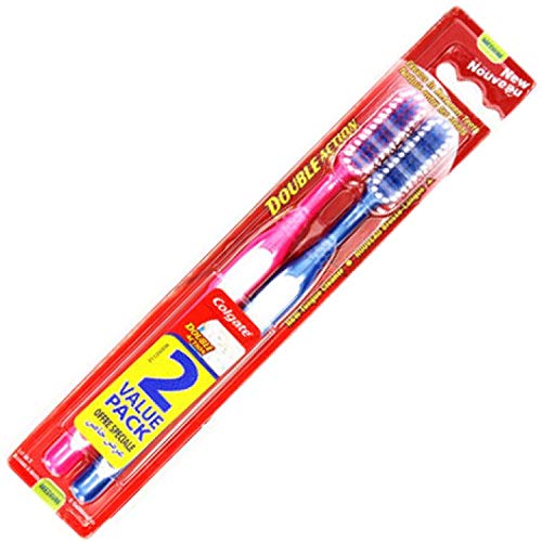 Pack of 12 Colgate Double Action Toothbrushes Medium 18 cm