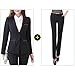Women's 2 Piece Slim Fit Suits Set for Business Office Lady Blazer Jacket Pants