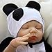 OtardDolls Lifelike Reborn Dolls,Realistic Sleeping Baby boy with Panda Clothes Soft Vinyl Newborn Doll Children Gifts