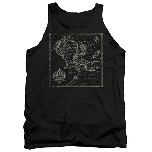 Tank Top: Lord Of The Rings- Middle Earth Map Size S