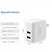 SNX(TM) 3.1 A 15W Dual Port Power Adapter with Certified 6 Feet / 2 Meters 8 Pin USB Charging Cord