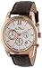 Lucien Piccard Men's LP-12356-RG-02S Mulhacen Rose Gold Ion-Plated Watch with Brown Leather Band