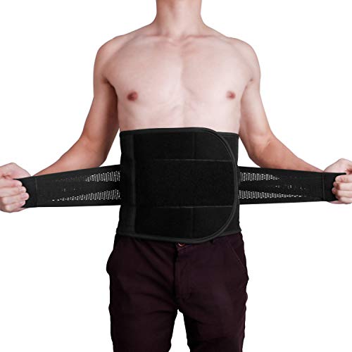 Innens Waist Trimmer Belt Slim Body Sweat Wrap for Men & Women, Adjustable Ab Sauna Belt Stomach Fat Burner Wrap - Helps Weight Loss & Enhance Sports Effect & Lower Back Support (XL)