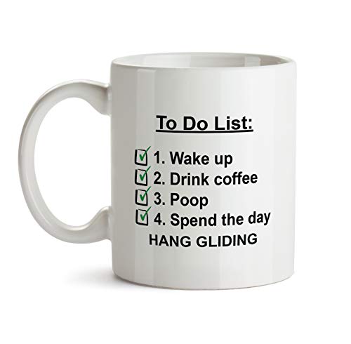 To Do Gift Mug - A44 Hang Gliding Check List Coffee Tea Gift Cup For Christmas - Funny Theme Themed Quote Saing I Love Present For Men Women Christmas