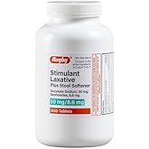 Rugby Stimulant Laxative Plus Stool Softener Docusate Sodium 50 mg/Sennosides 8.6 mg - 1000 Tablets